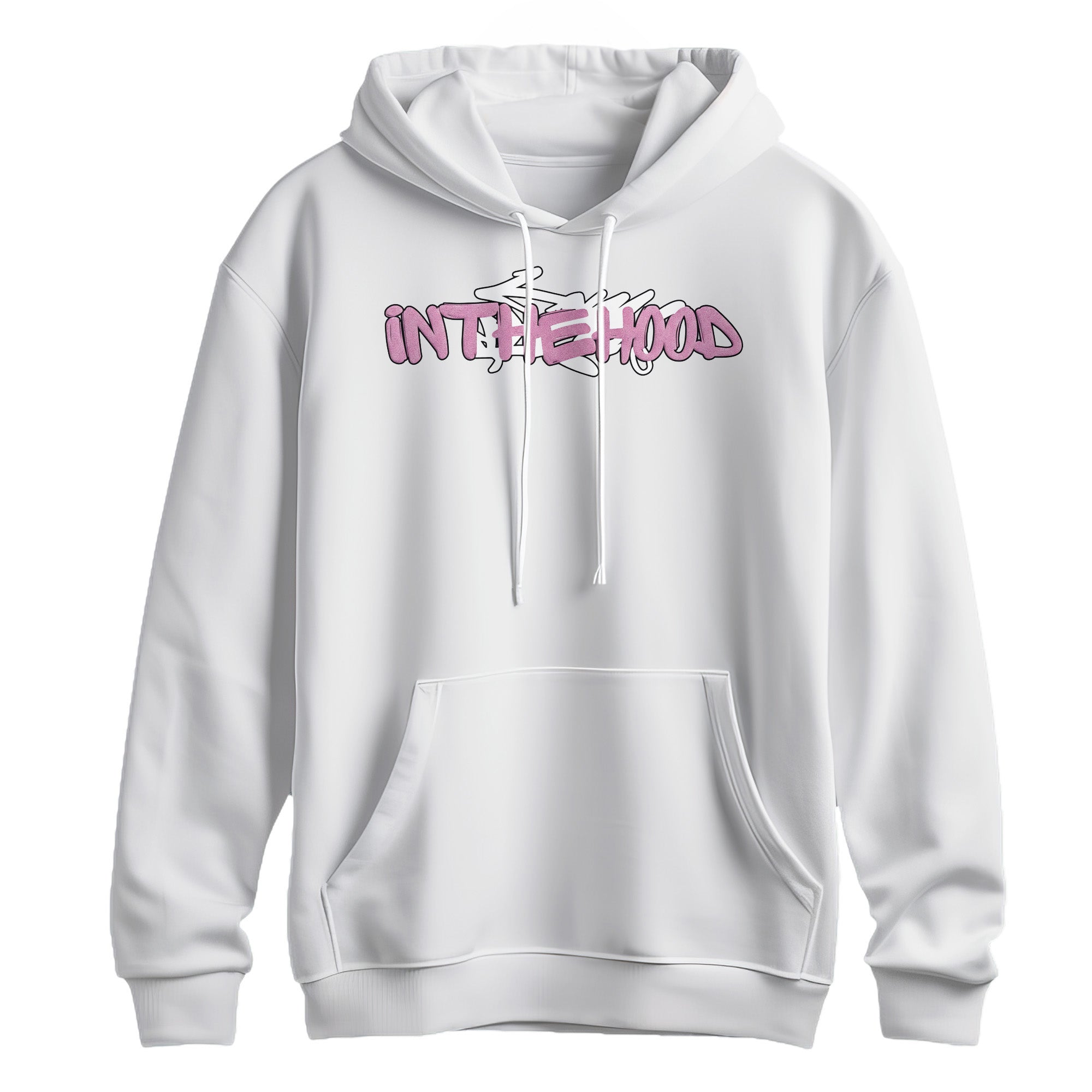 "In The Hood" Graffiti Graphic Hoodie