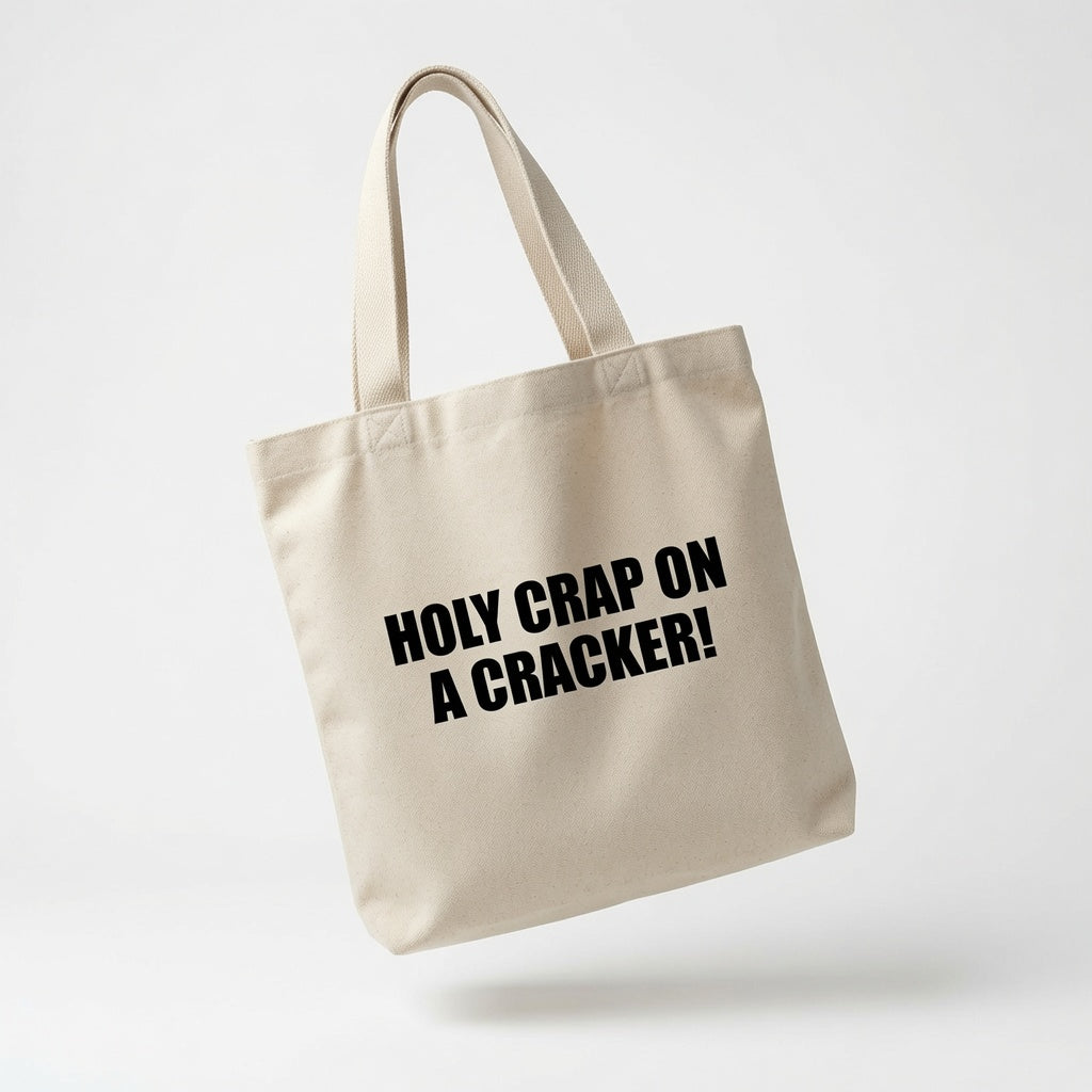"Holy Crap On A Cracker!" Canvas Tote Bag