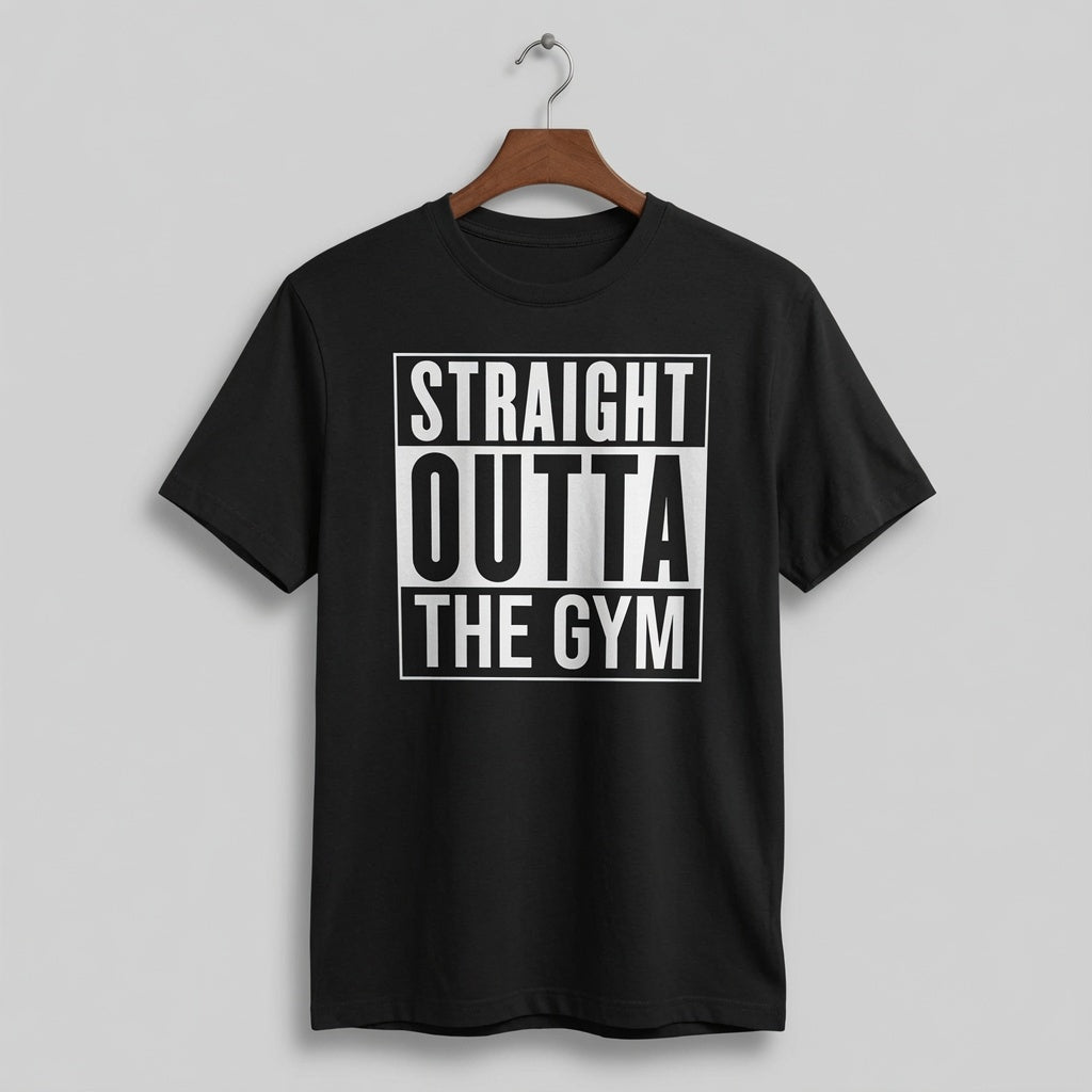 "Straight Outta The Gym" Retro Fitness Graphic Tee