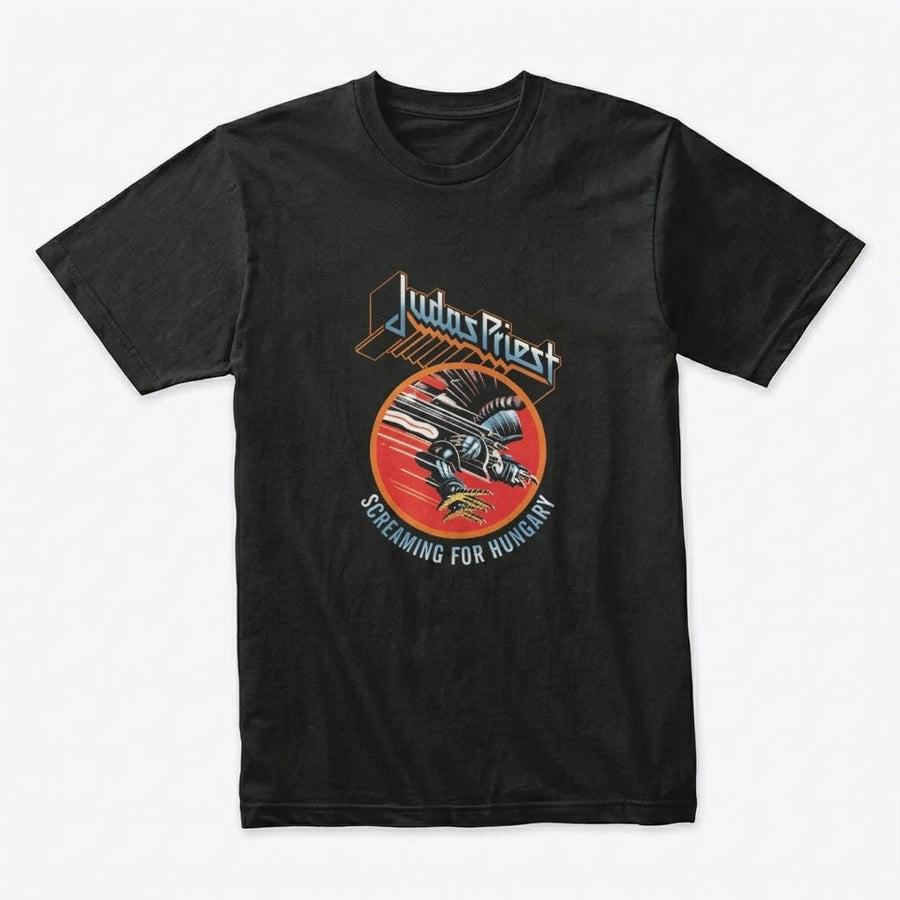 Judas Priest Screaming for Hungary Heavy Metal Graphic T-Shirt
