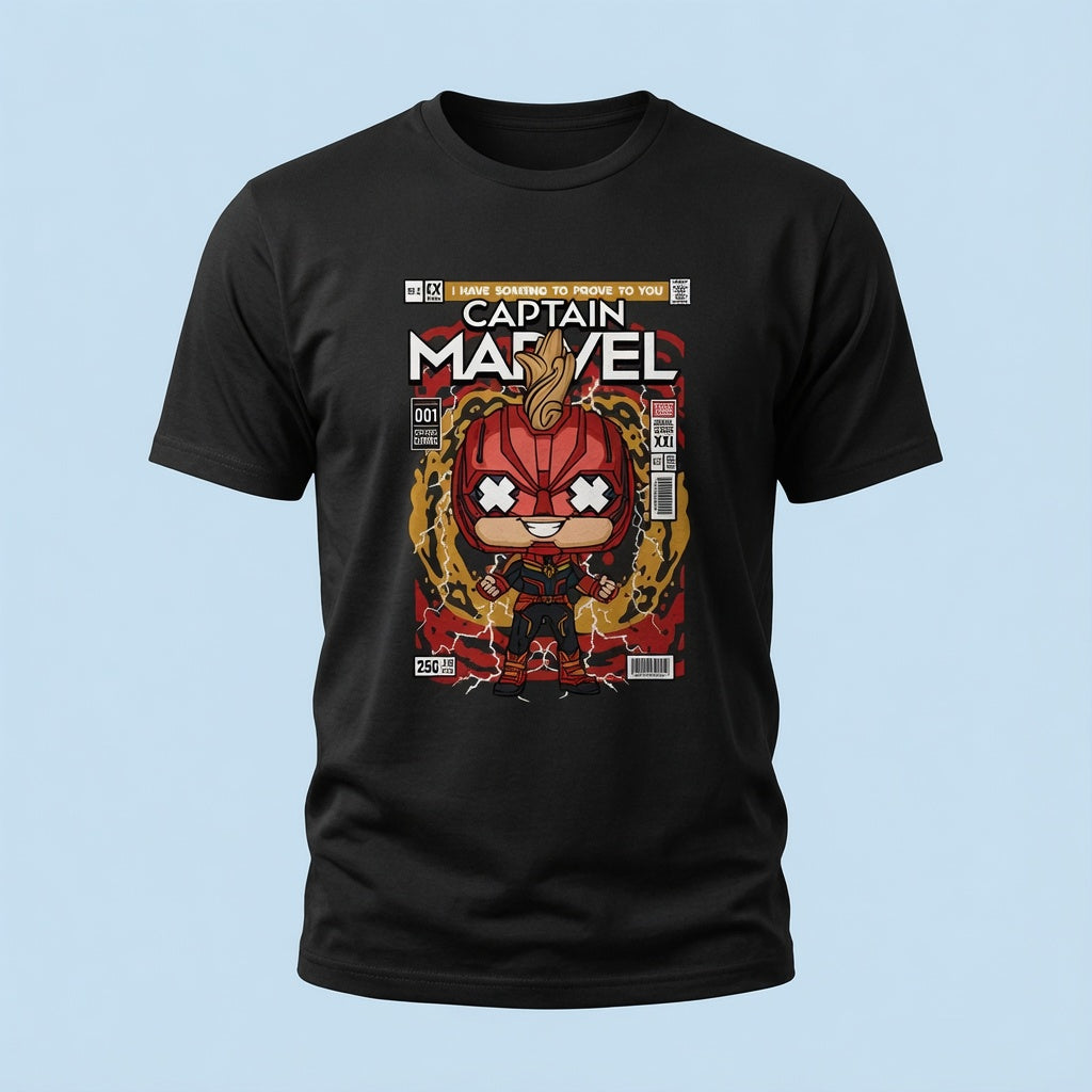 Captain Marvel Comic Book Graphic Tee