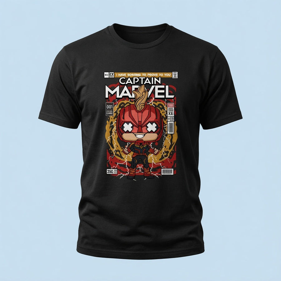 Captain Marvel Comic Book Graphic Tee