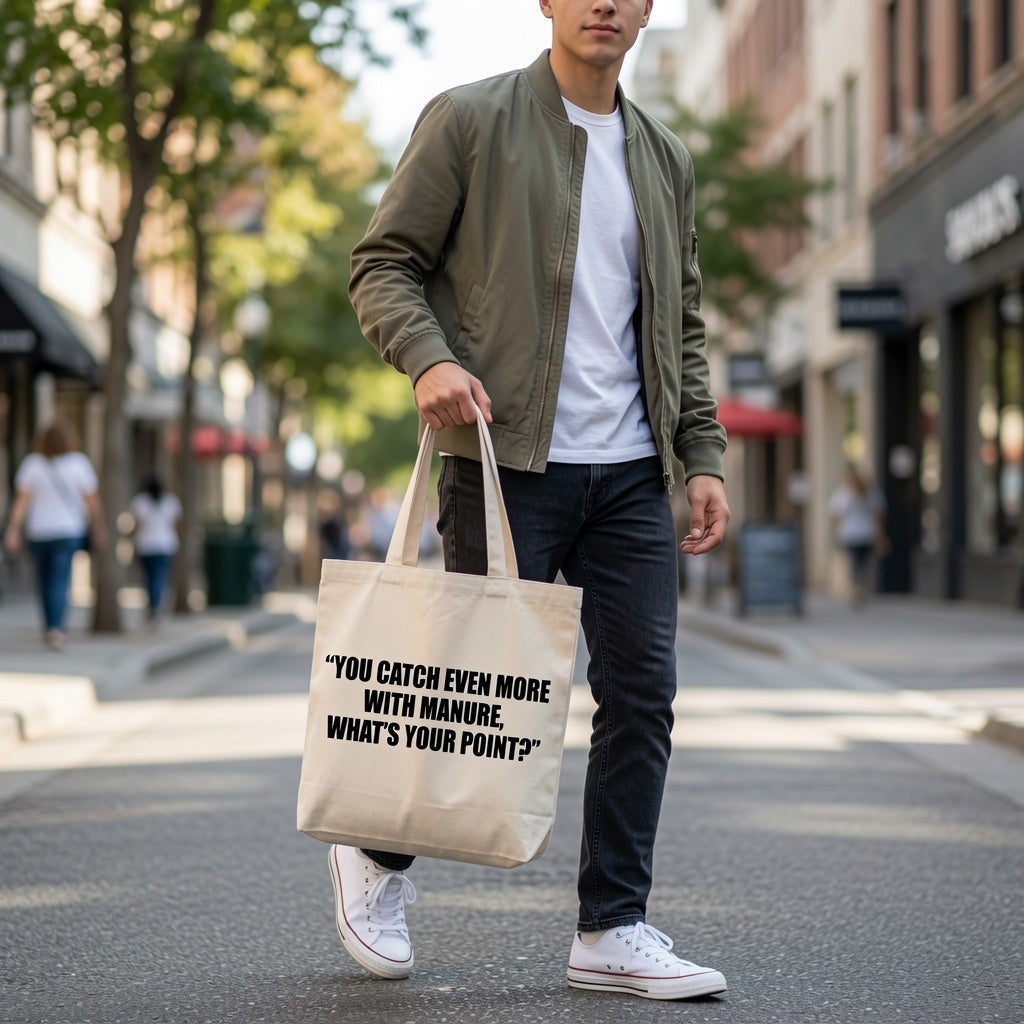 Funny Natural Cotton Canvas Tote Bag - Sarcastic Reusable Shopping Tote