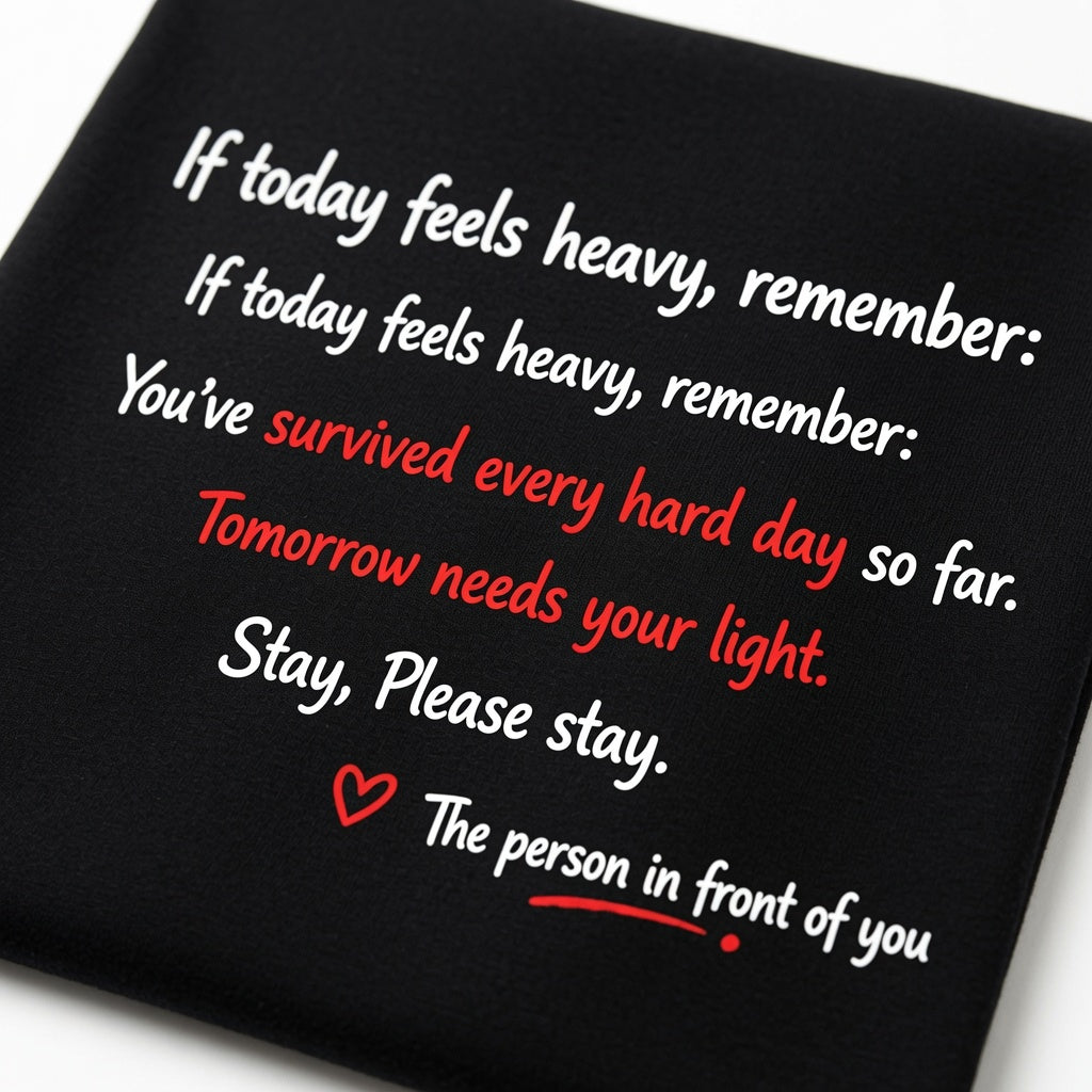 Dear Person Behind Me" T-Shirt – Mental Health Awareness & Suicide Prevention Graphic Tee