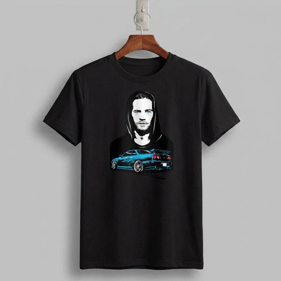 Paul Walker & Nissan Skyline R34 Fast & Furious Tribute T-Shirt