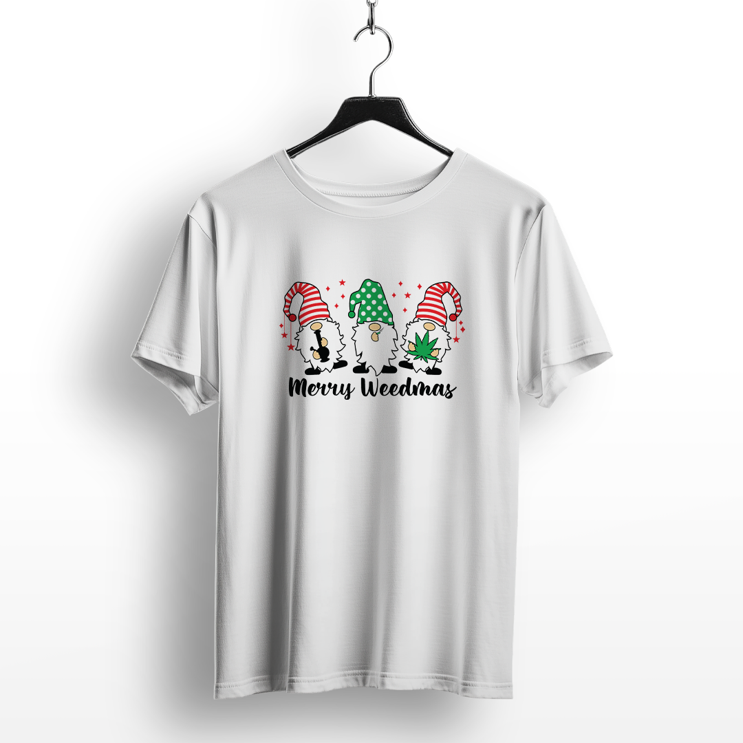 Merry Weedmas Gnomes Christmas T-Shirt
