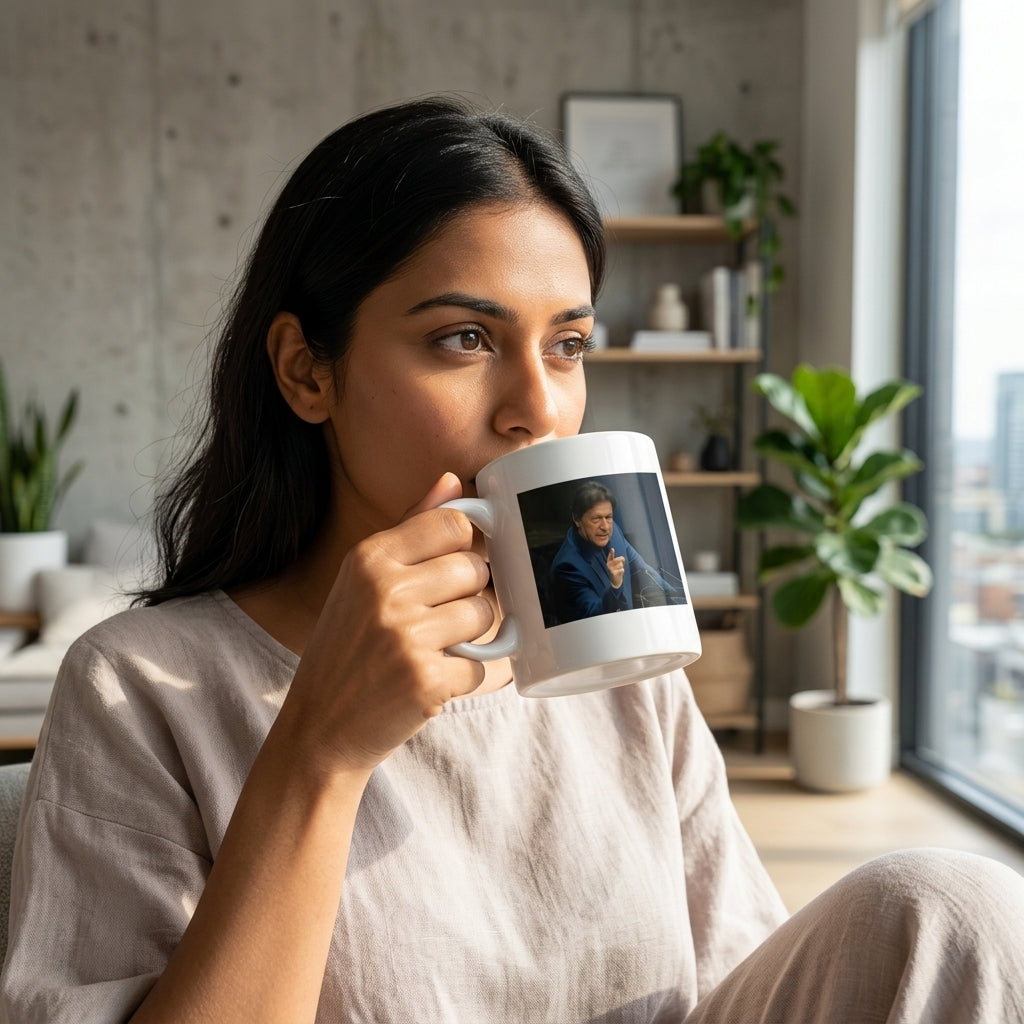 Imran Khan Speech Portrait Ceramic Cup – High-Quality Printed Tea & Coffee Cup