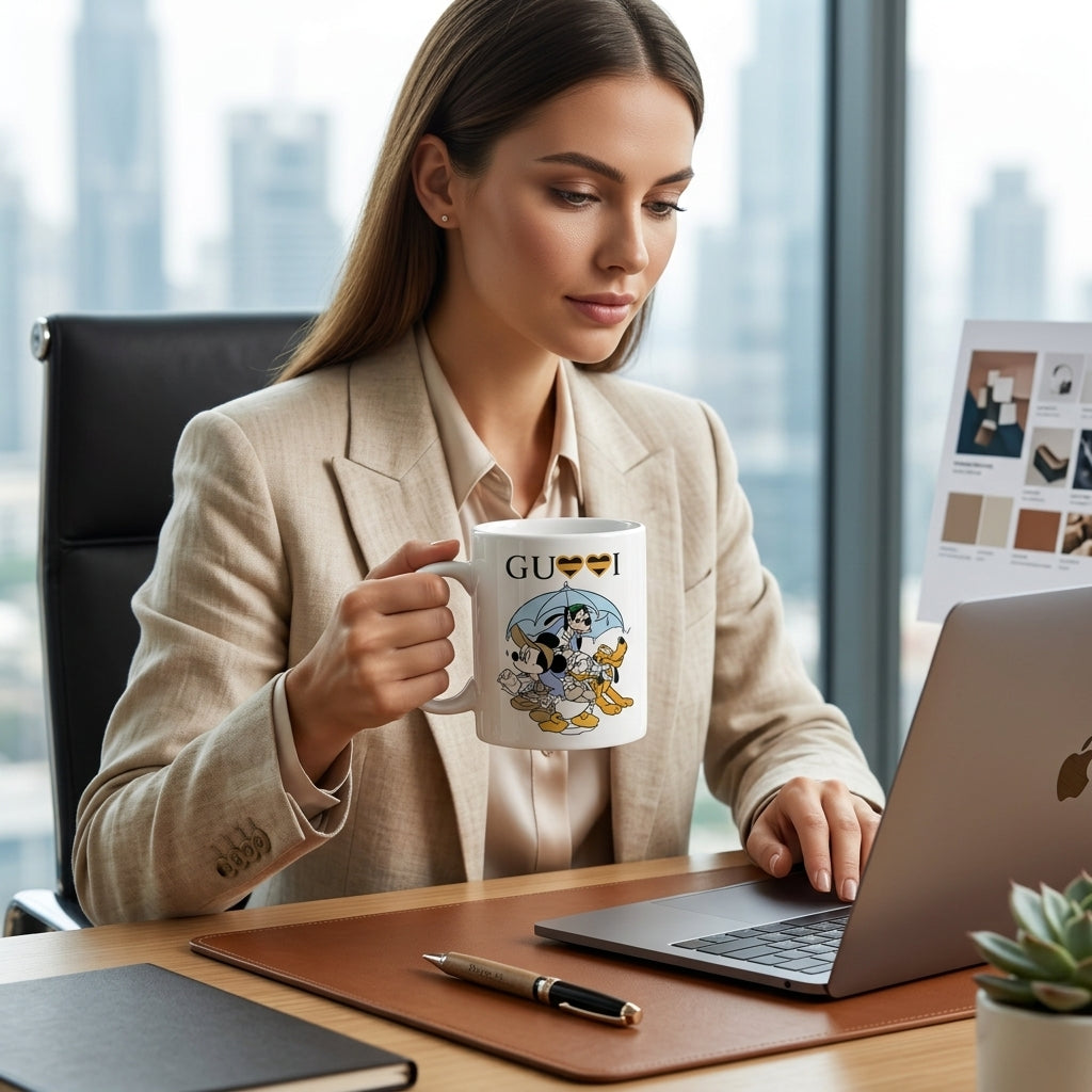 Retro Cartoon Squad Graphic Ceramic Coffee Mug – Trendy Classic Character Art Tea Cup & Unique Birthday Gift