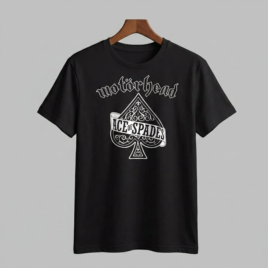 Motörhead Ace of Spades Heavy Metal Crest Graphic T-Shirt