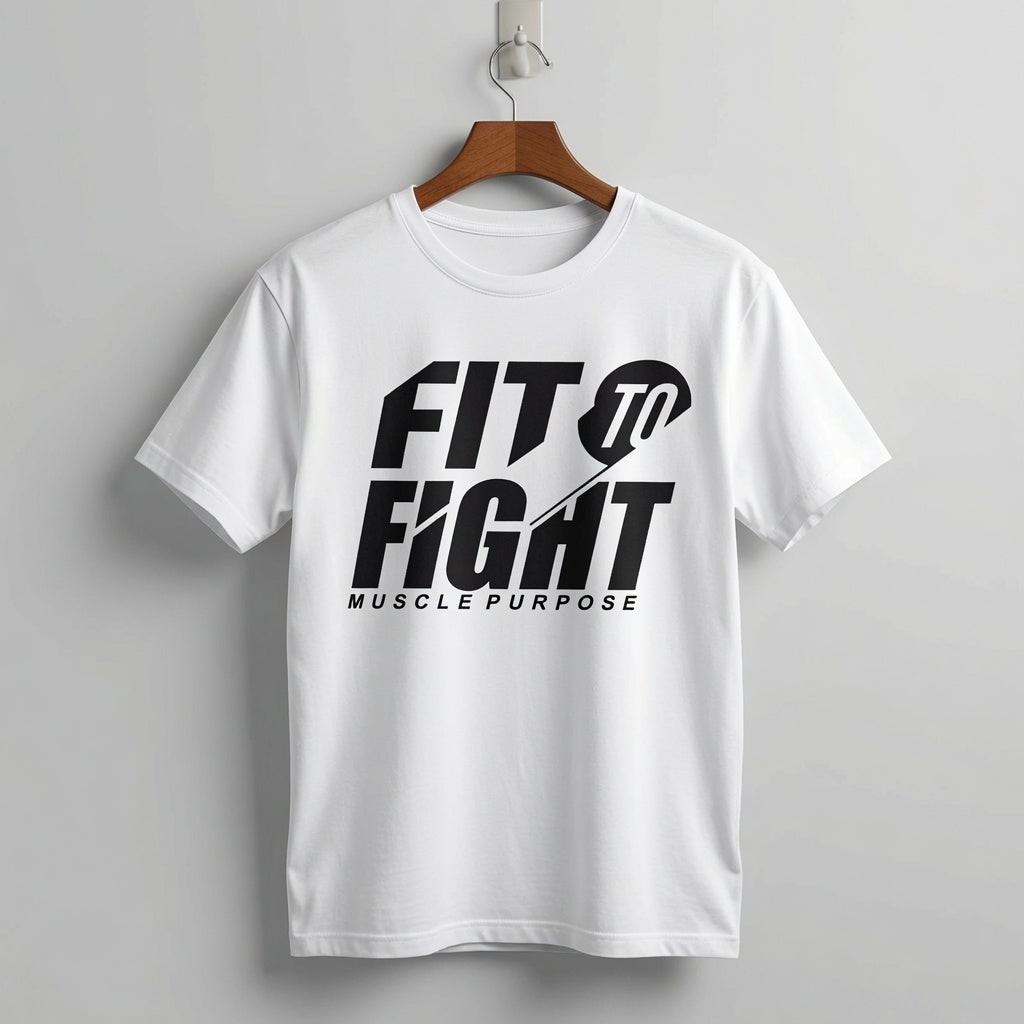 "Fit To Fight - Muscle Purpose" Bold Graphic Tee