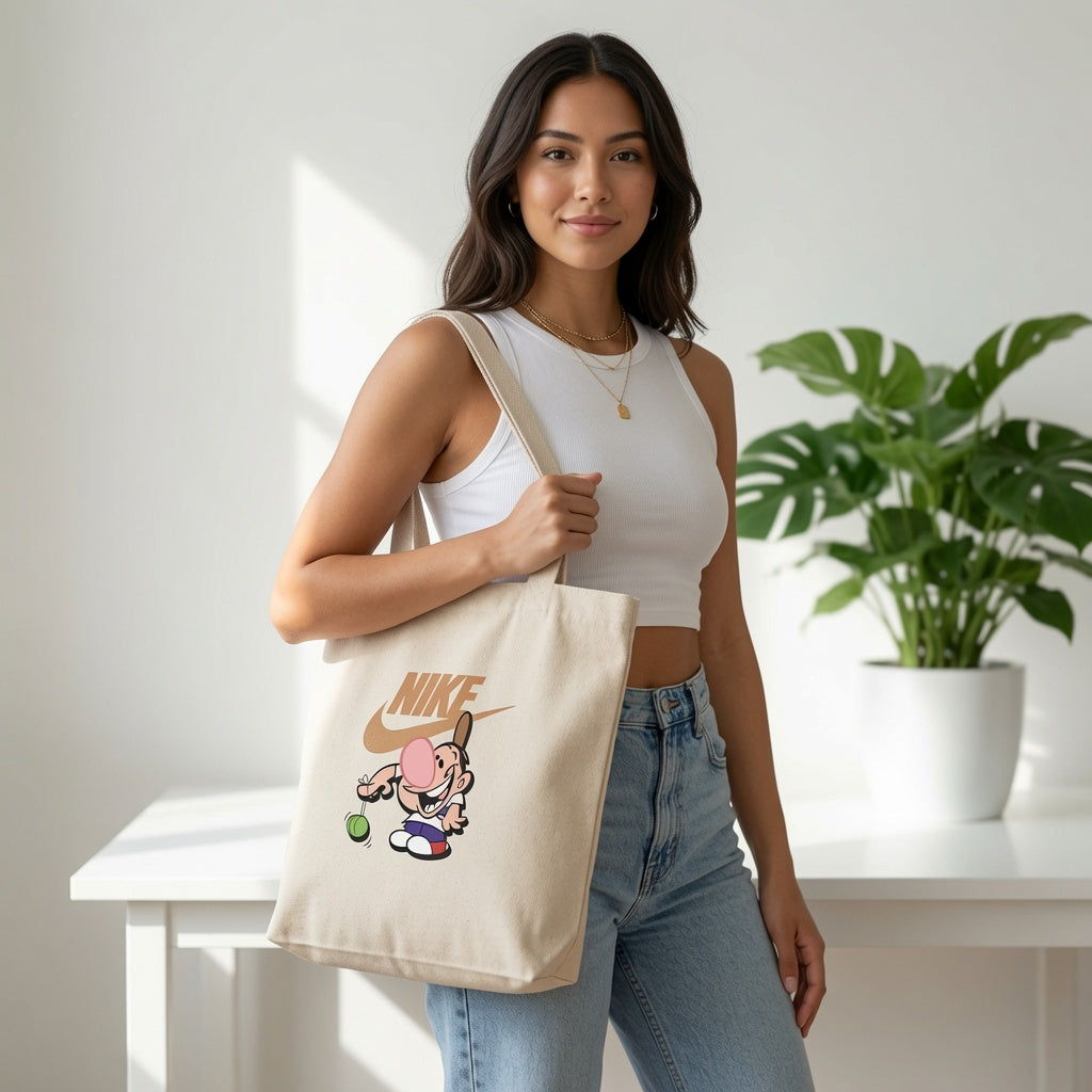 Classic Cartoon Character Canvas Tote Bag | Vintage Nostalgia Streetwear Tote