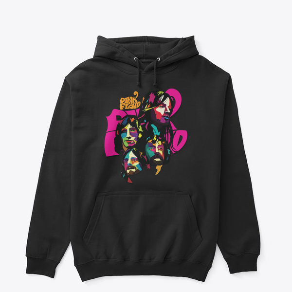Pink Floyd Pop Art Band Portrait Printed Hoodie