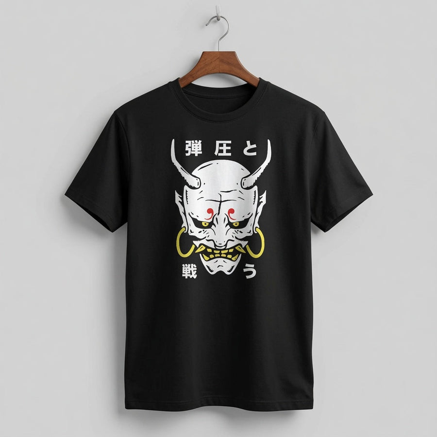 Men's Japanese Oni Mask Graphic T-Shirt