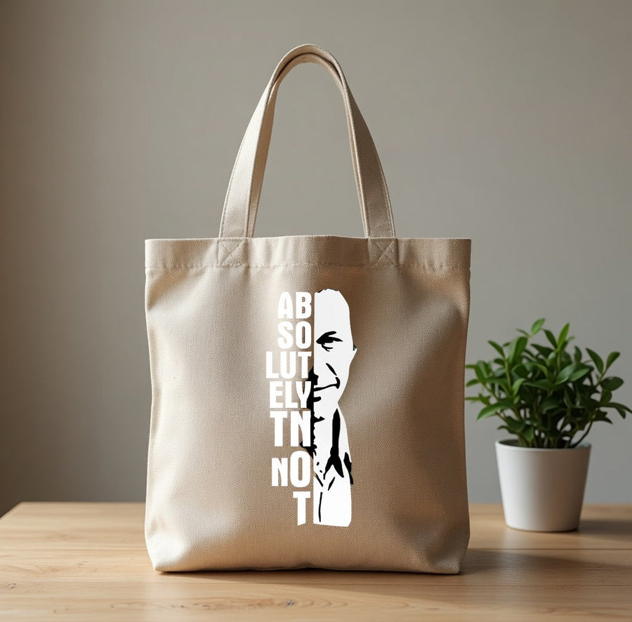 Absolutely Not Imran Khan Canvas Tote Bag - Political Pop Culture Eco Handbag