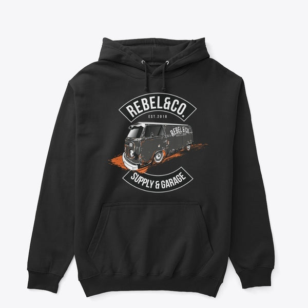 Co. Vintage VW Bus Black Hoodie