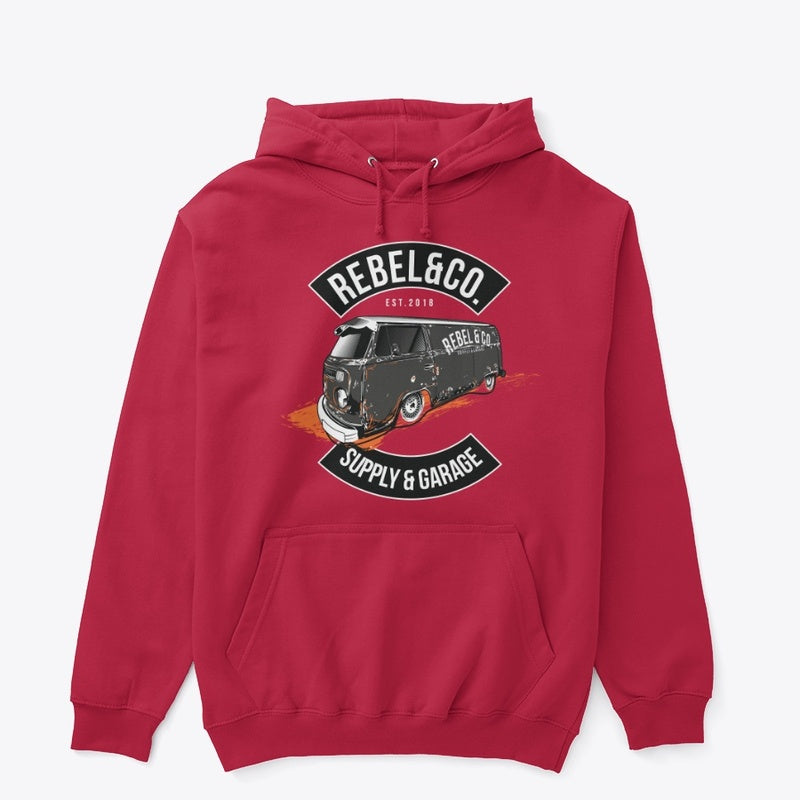 Co. Vintage VW Bus Black Hoodie