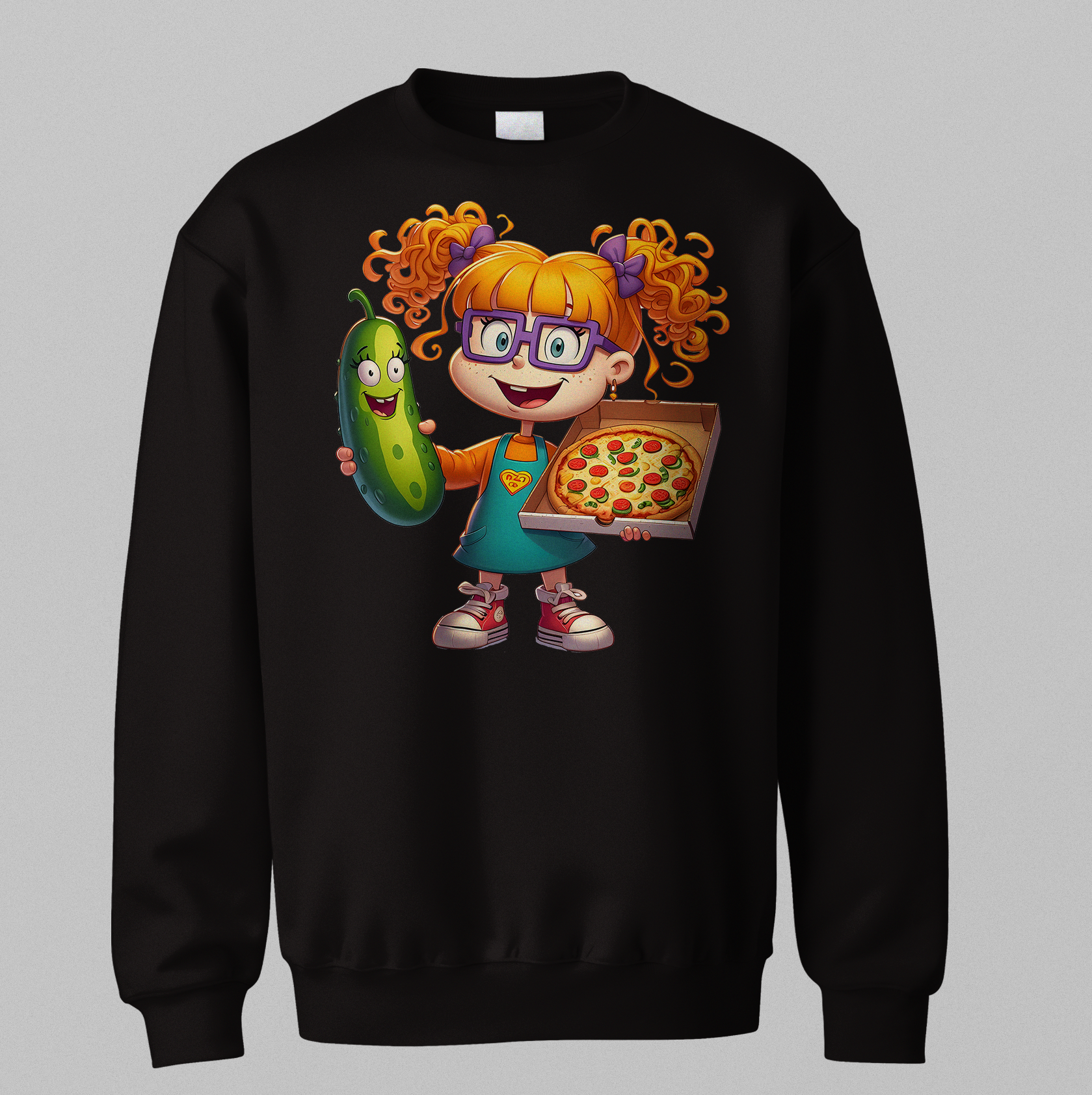 Angelica Pickles with Pizza Logo Sweatshirt