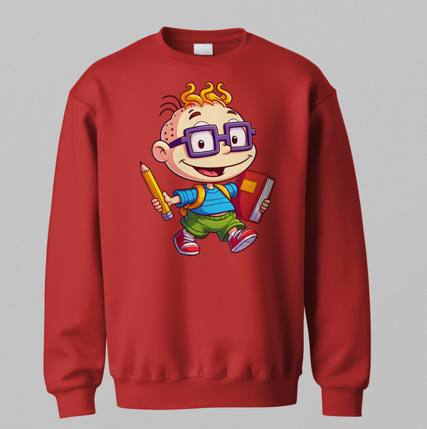 Retro Cartoon Scholar Sweatshirt