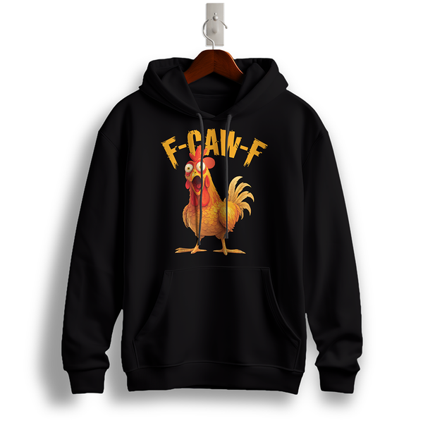 Funny Rooster "F-CAW-F" Golden Rooster Hoodie – Cartoon Humor