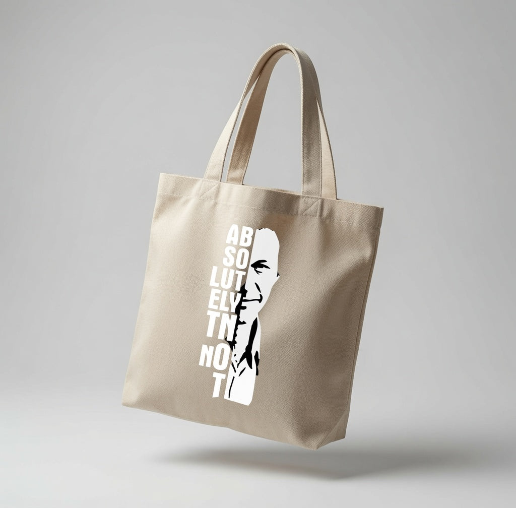 Absolutely Not Imran Khan Canvas Tote Bag - Political Pop Culture Eco Handbag
