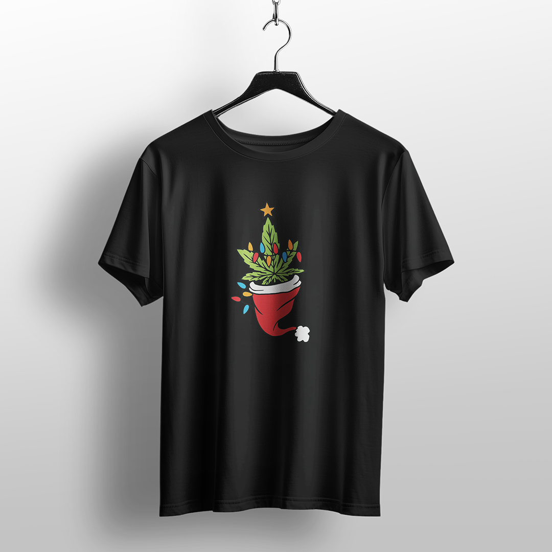 Cannabis Leaf Christmas Tree T-Shirt