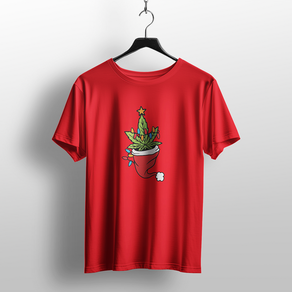 Cannabis Leaf Christmas Tree T-Shirt