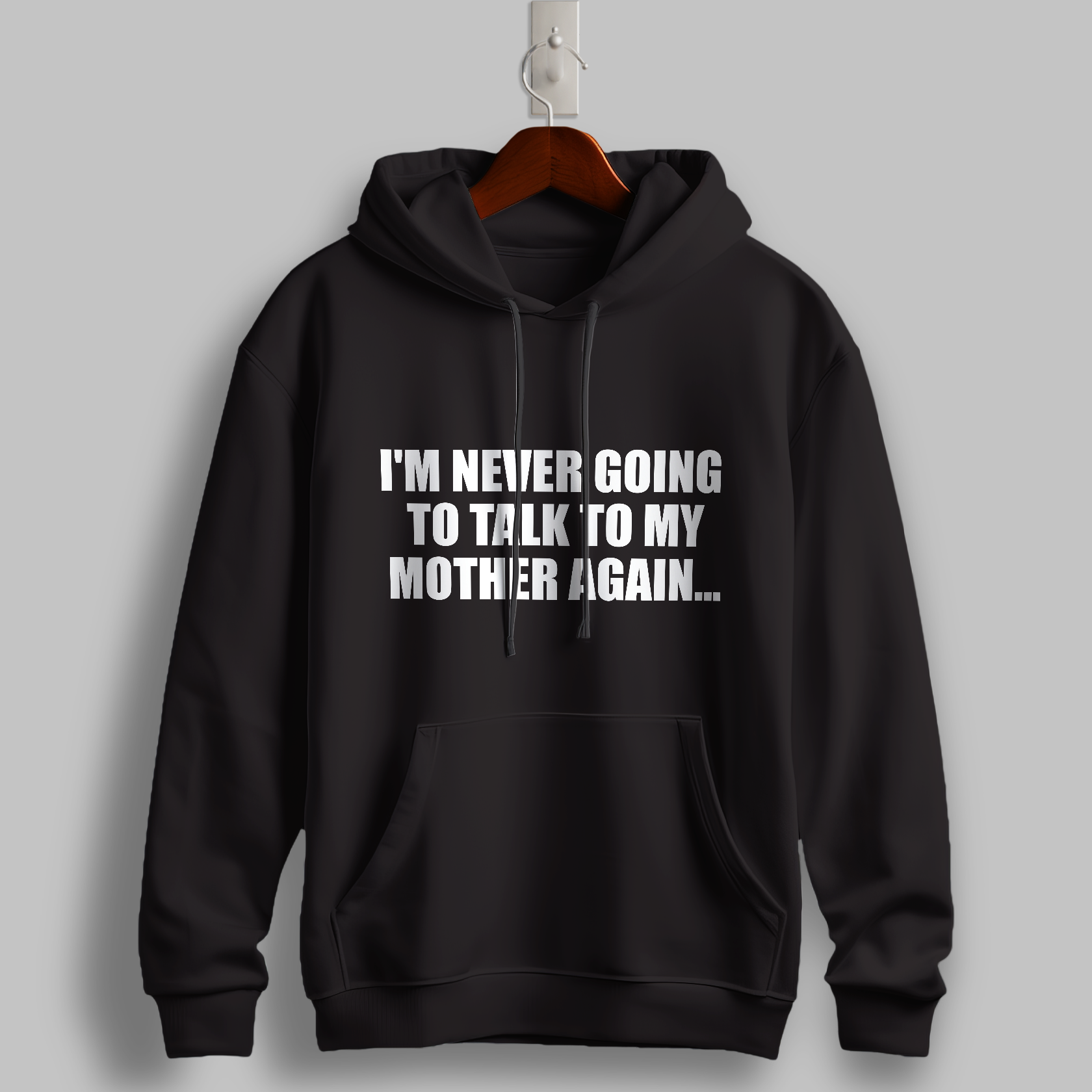 "Never Talk Again" Black Hoodie
