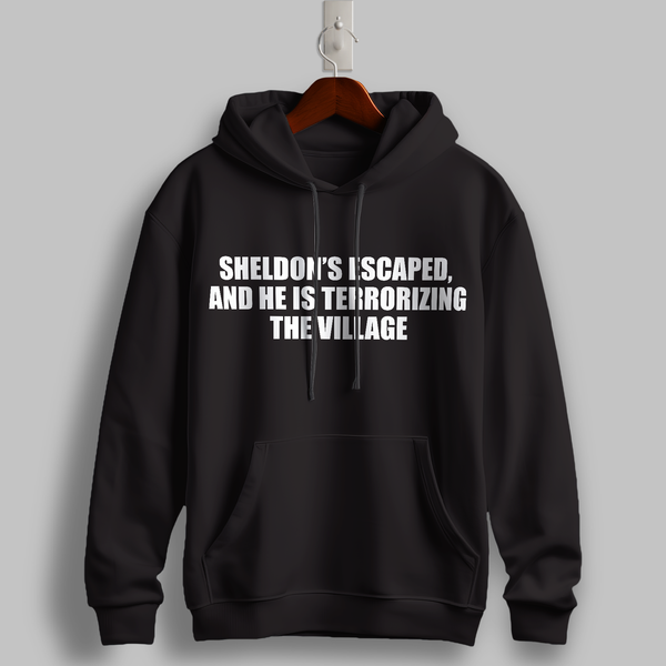 "Sheldon's Escape" Black Text Hoodie