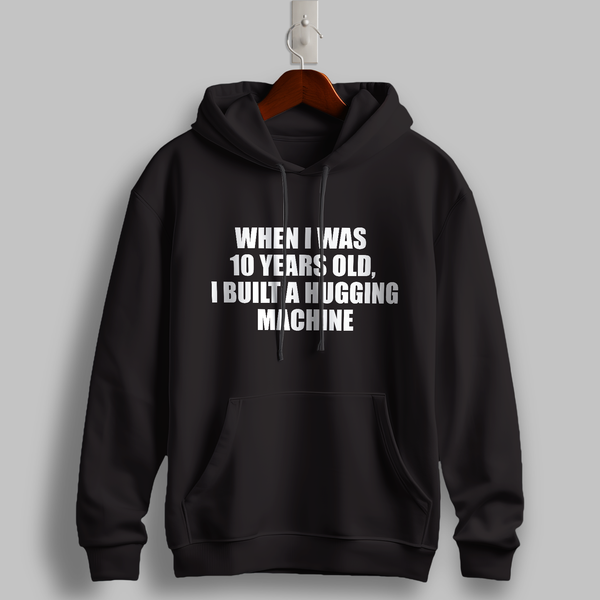 "Hugging Machine" Black Hoodie