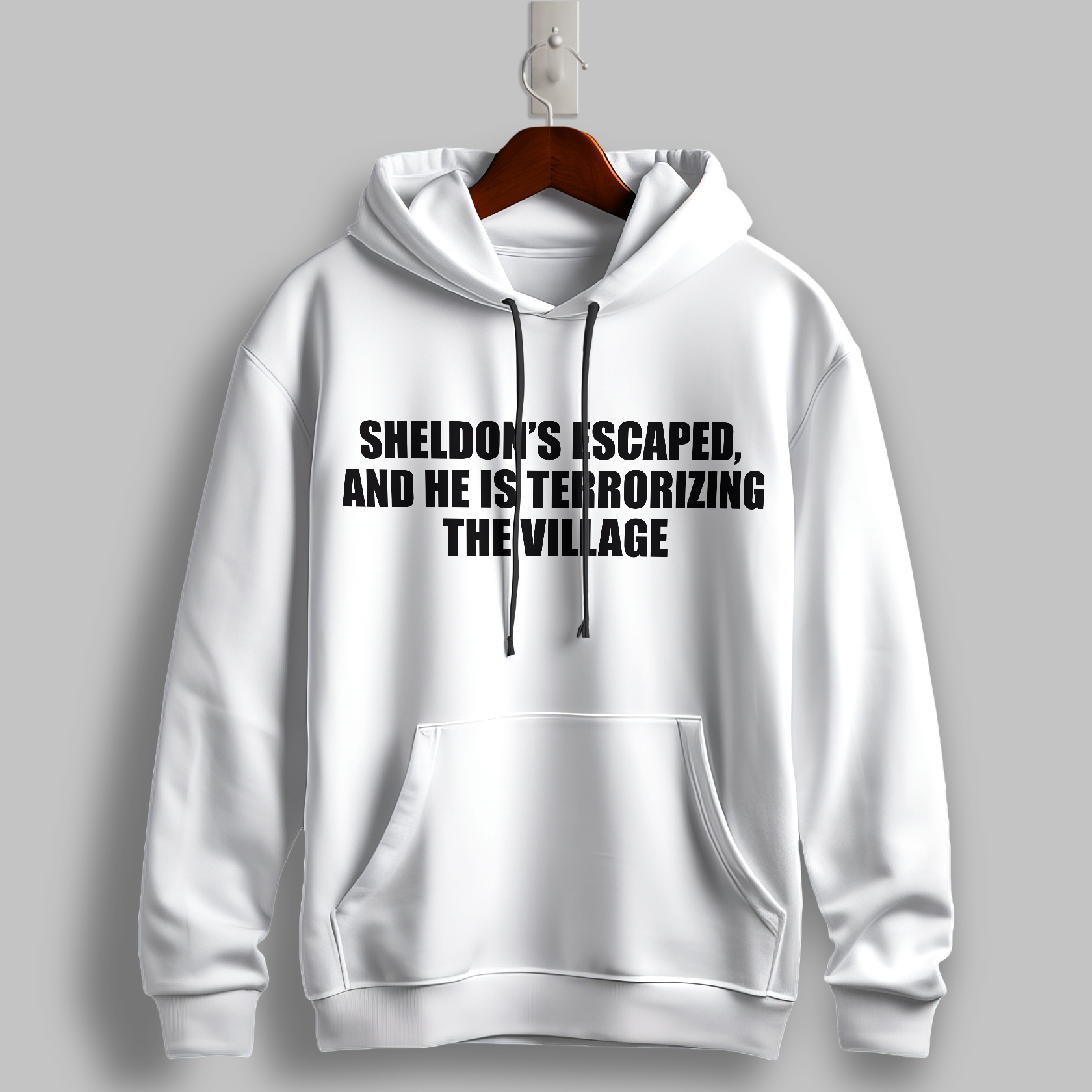 "Sheldon's Escape" Black Text Hoodie