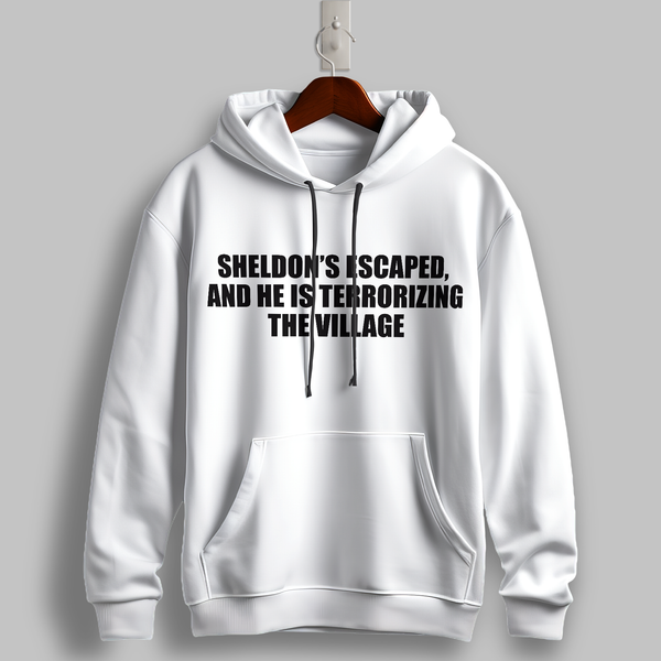 "Sheldon's Escape" Black Text Hoodie