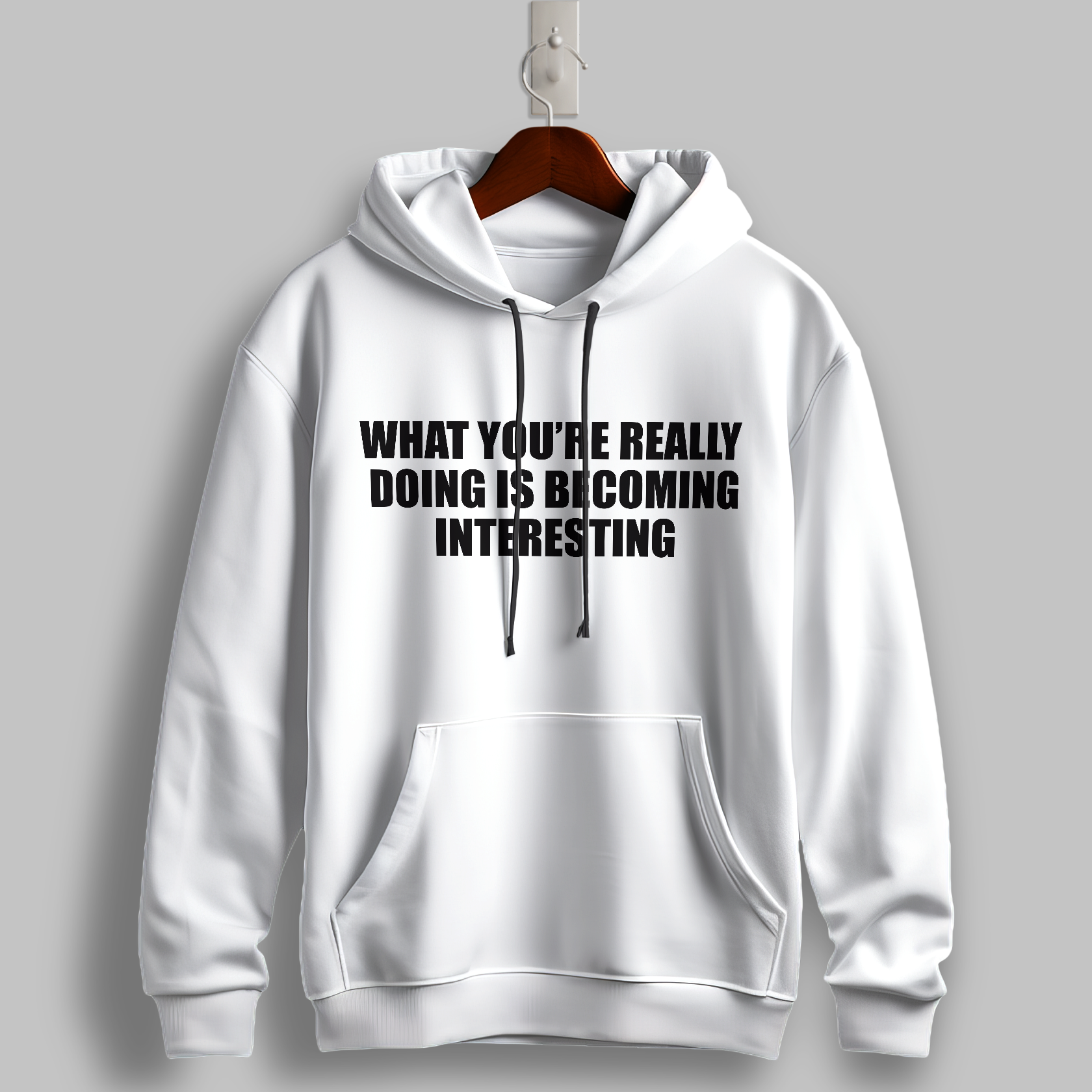 "Becoming Interesting" Black Hoodie