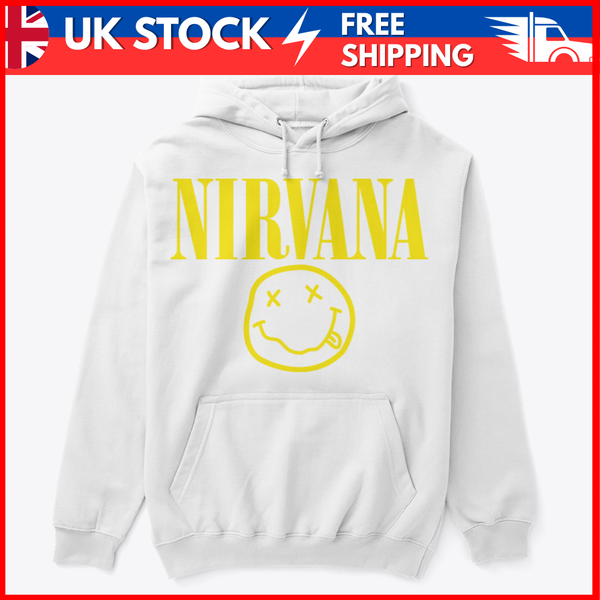 Nirvana Smiley Emoji Hoodie – Premium Unisex Band Merch