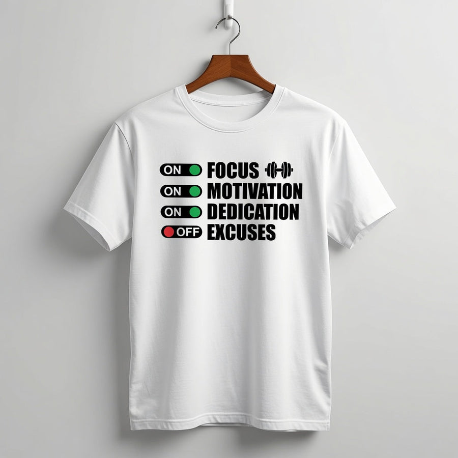 "Focus Motivation Dedication" Gym Toggle Graphic Tee