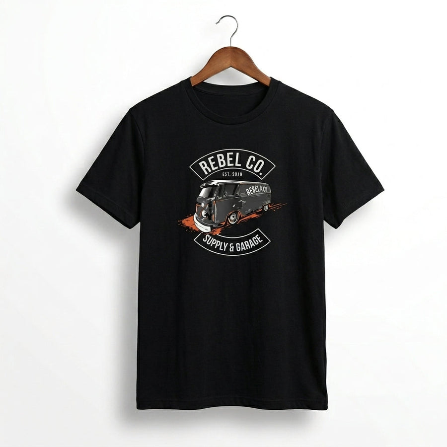 Rebel Co. Supply & Garage Vintage Camper Van Graphic T-Shirt
