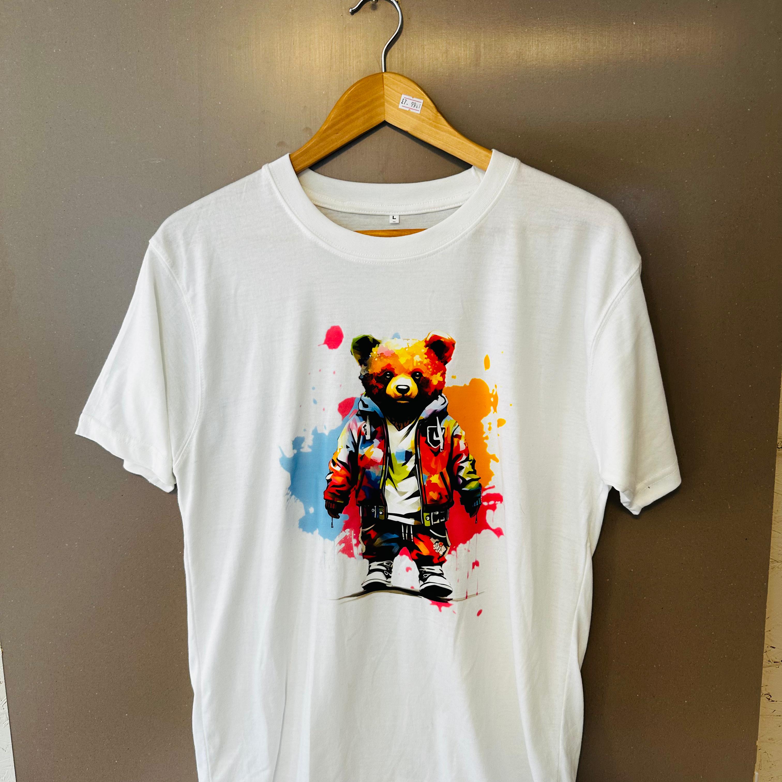 Cartoon Bear Graphic T-Shirt