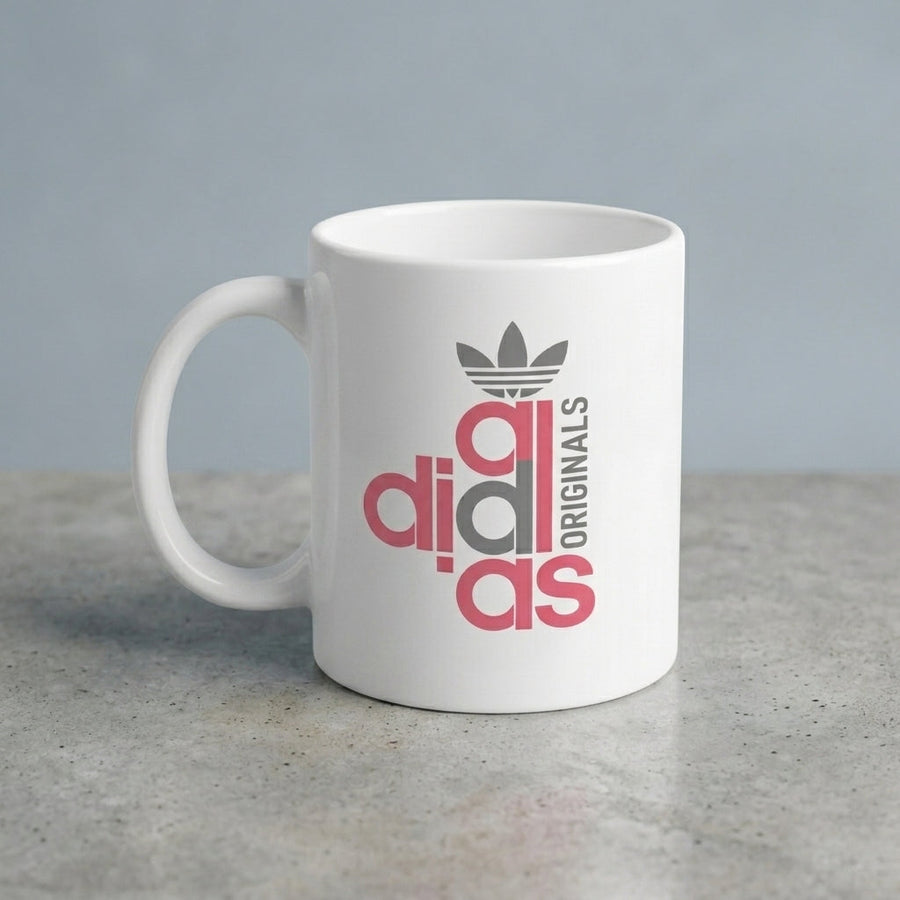 Pink and Grey Stacked Sports Brand Originals Waterproof Vinyl Sticker - Minimalist Streetwear Logo Decal for Laptops, Mugs