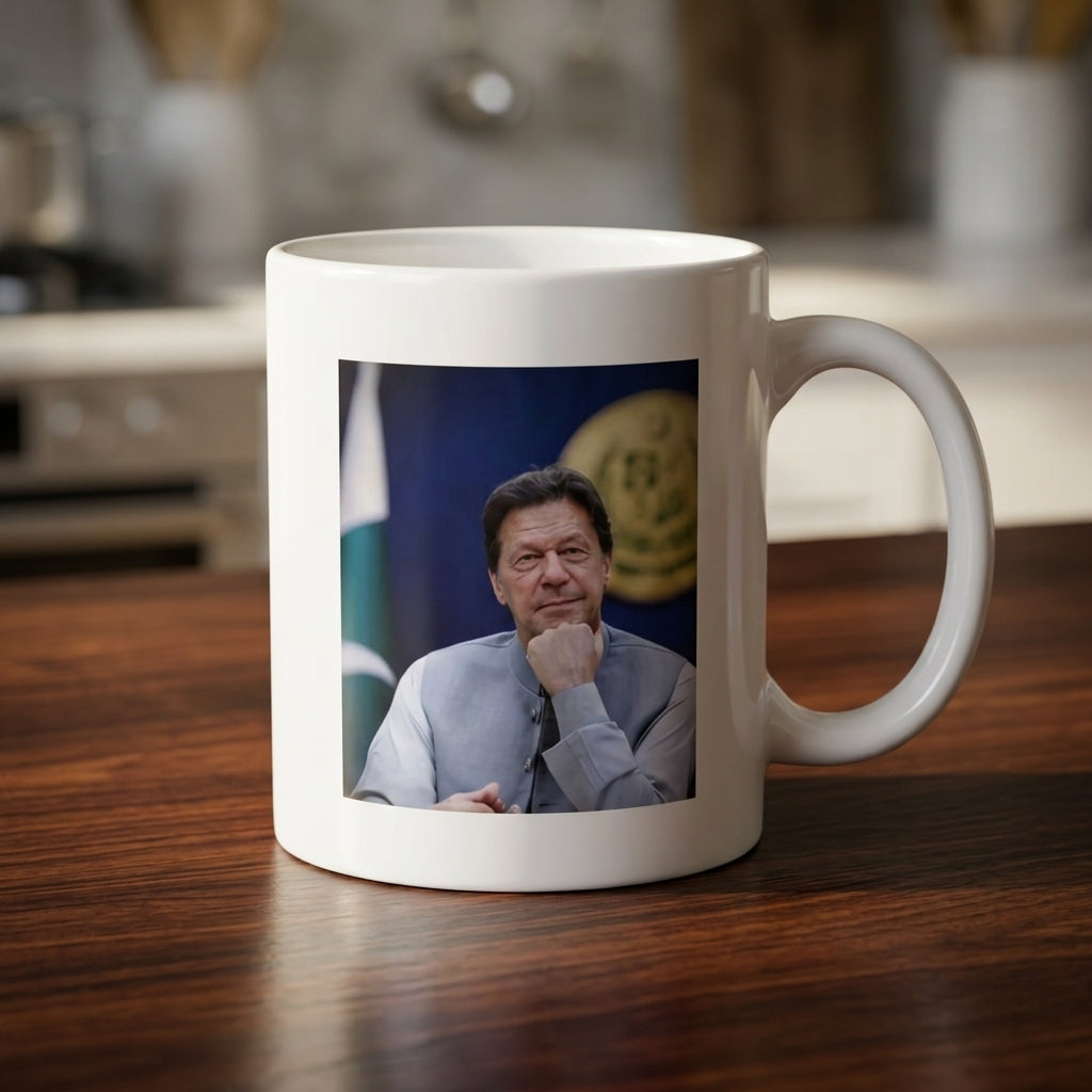 Imran Khan Official Portrait Ceramic Cup – High-Quality Printed Tea & Coffee Drinkware