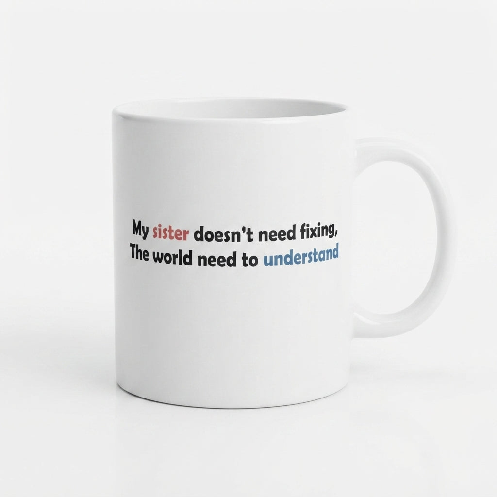 Autism Awareness Sibling Support Graphic Ceramic Cup – Proud Brother and Sister Advocacy Drinkware
