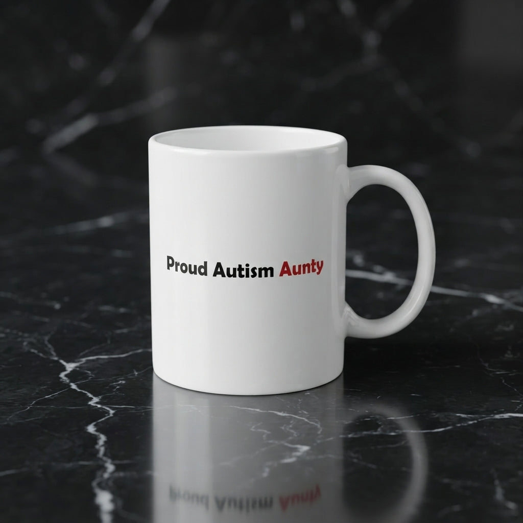 Autism Awareness Nephew Support Graphic Ceramic Cup – Proud Uncle and Aunt Advocacy Drinkware