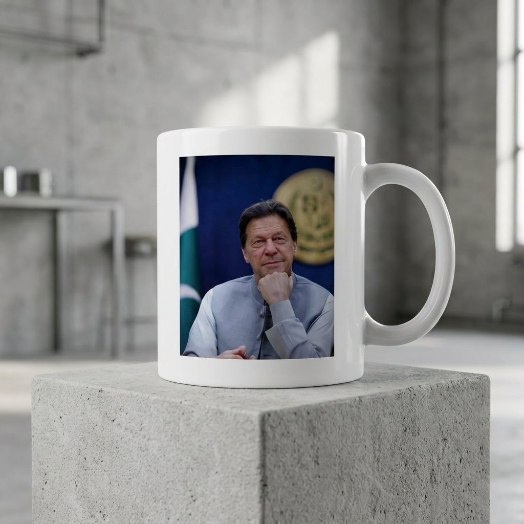 Imran Khan Official Portrait Ceramic Cup – High-Quality Printed Tea & Coffee Drinkware