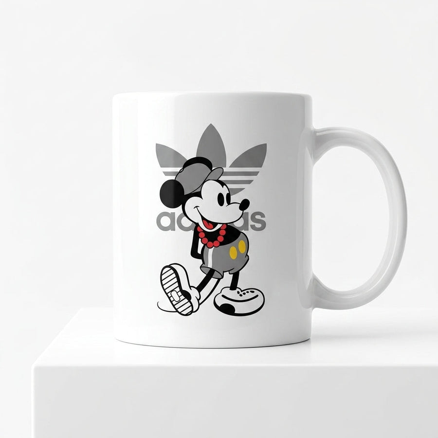 Trendy Cartoon Mouse Sports Brand Waterproof Vinyl Sticker - Premium Streetwear Graphic Decal for Laptops, Mugs, Water Bottles, Cars & Skateboards