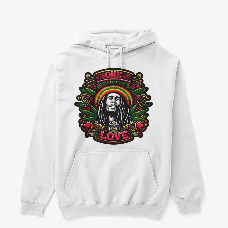 One Love Reggae Graphic Hoodie – Premium Unisex Pullover