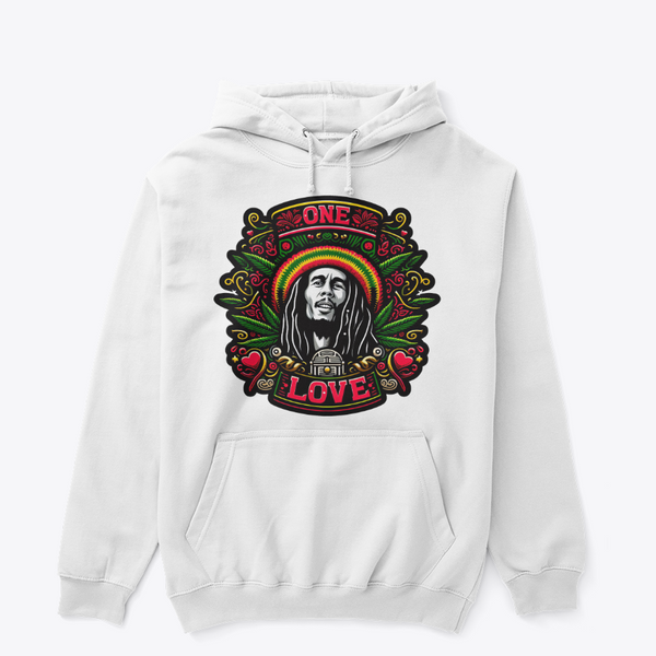 One Love Reggae Graphic Hoodie – Premium Unisex Pullover