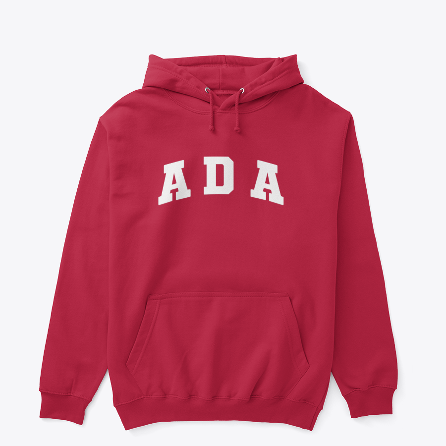 ADA Urban Varsity Hoodie - Heavy Block Typographic Style