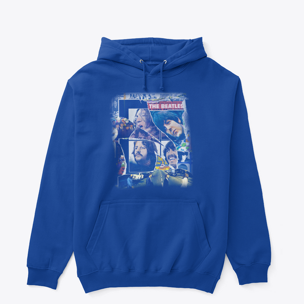 Vintage Rock Collage Hoodie – Classic Music Icon Edition