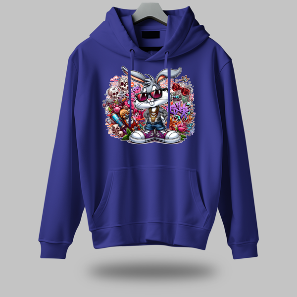 Rebel Bunny Graffiti Hoodie