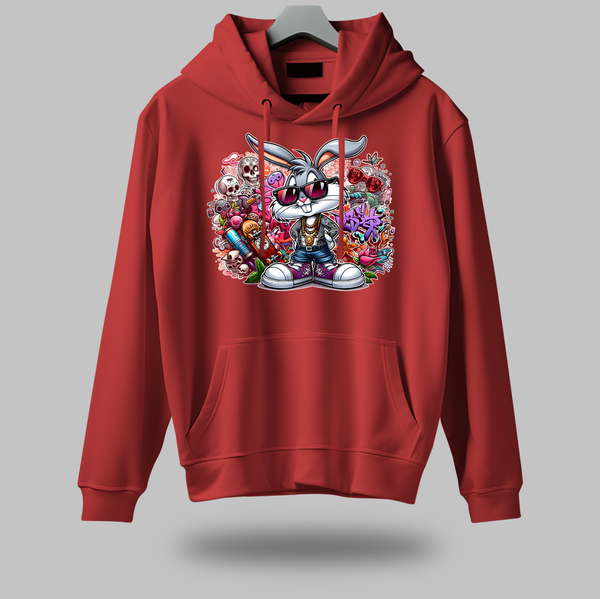 Rebel Bunny Graffiti Hoodie