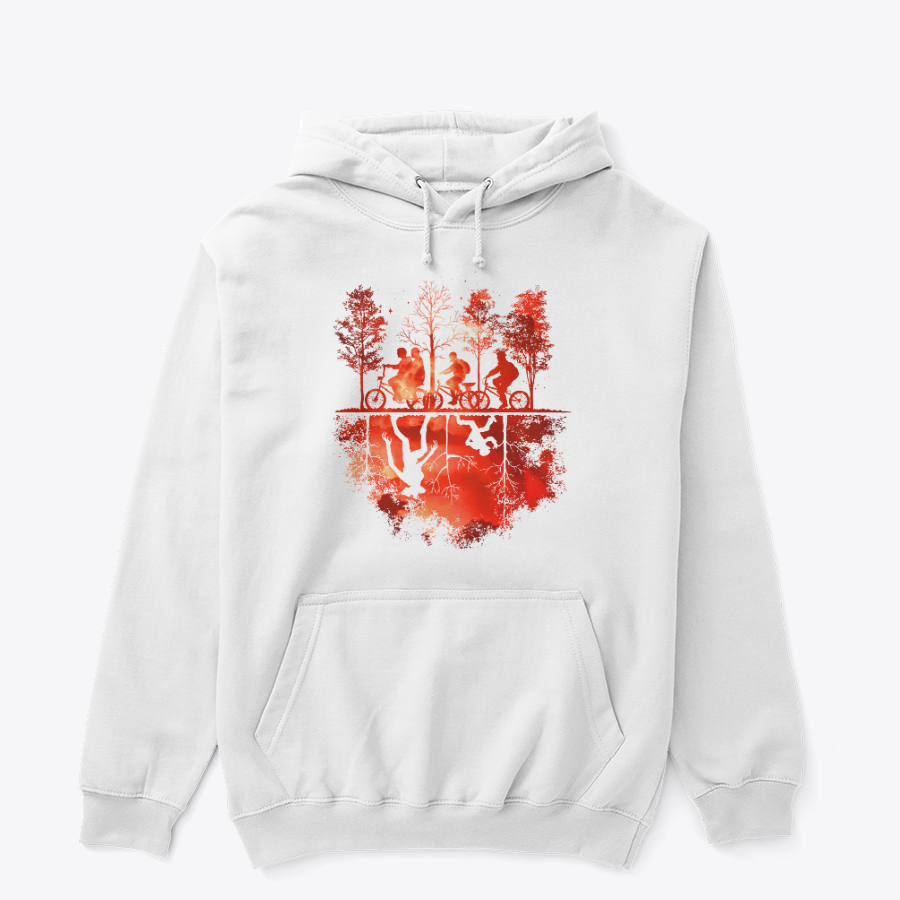 Stranger Things Into the Other Side Hoodie – Upside Down Silhouette Design
