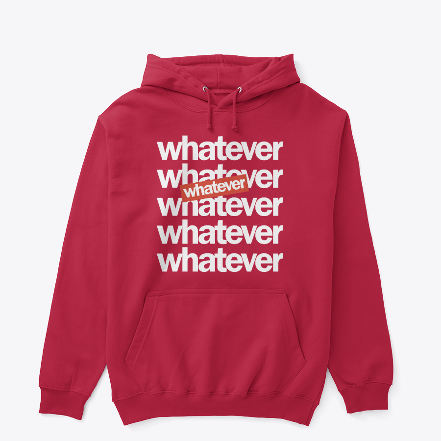 "WHATEVER" Urban Slap-Tag Hoodie | Edgy Street-Art Graphic Pullover